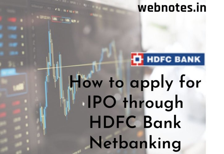How To Apply For Ipo Through Hdfc Netbanking Asba Method • 9013