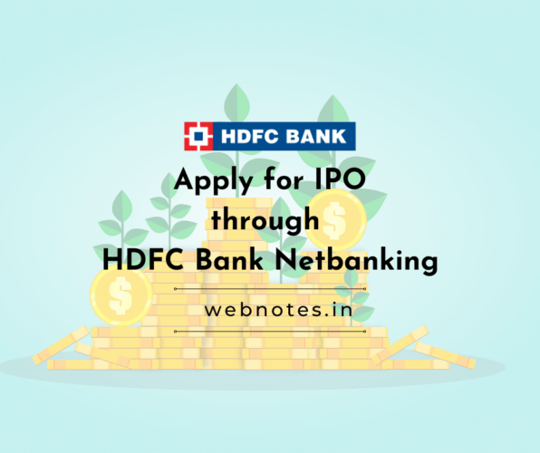 [Step-by-step Guide]: How to apply for IPO through HDFC Bank Netbanking ...